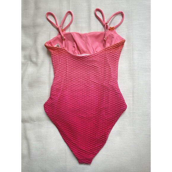 Trina Turk Standard Sun Opal One Piece Swimsuit Pink/Orange Mix Sz 6 New - Picture 5 of 6